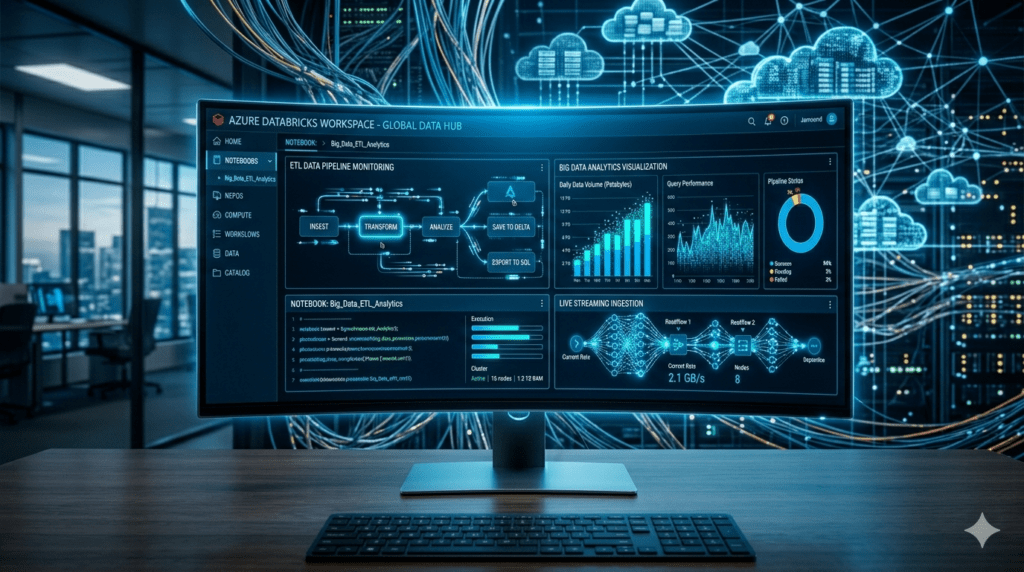 Azure Databricks big data analytics dashboard
