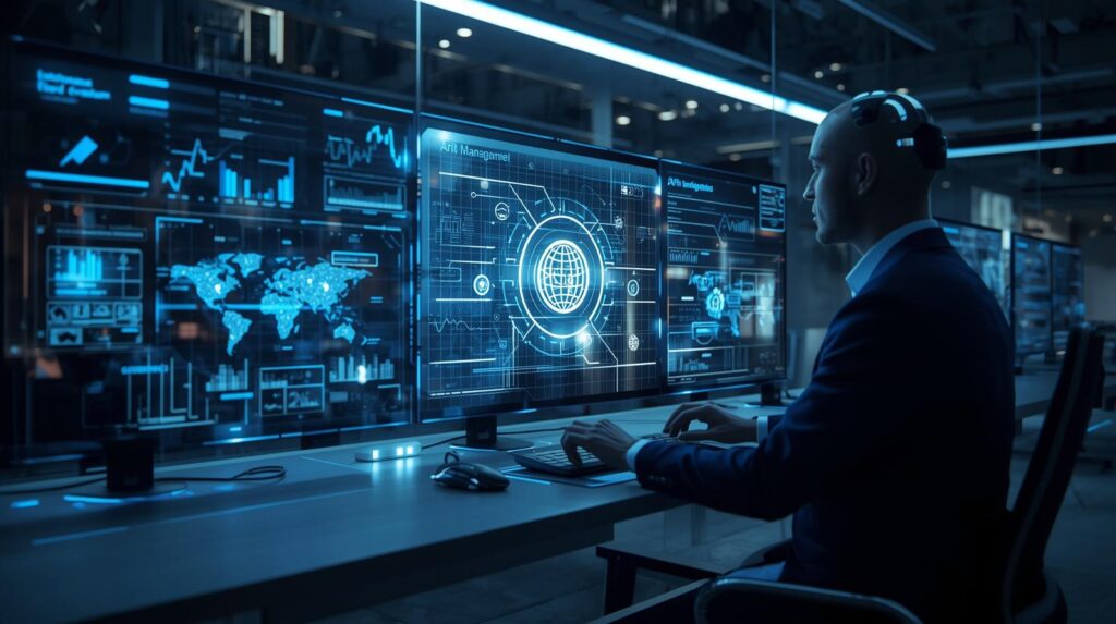 AI agents managing digital business operations and automation systems