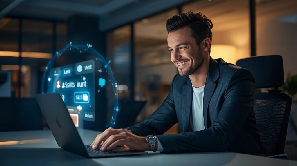 Infographic showing the future of AI fine-tuning and business integration.