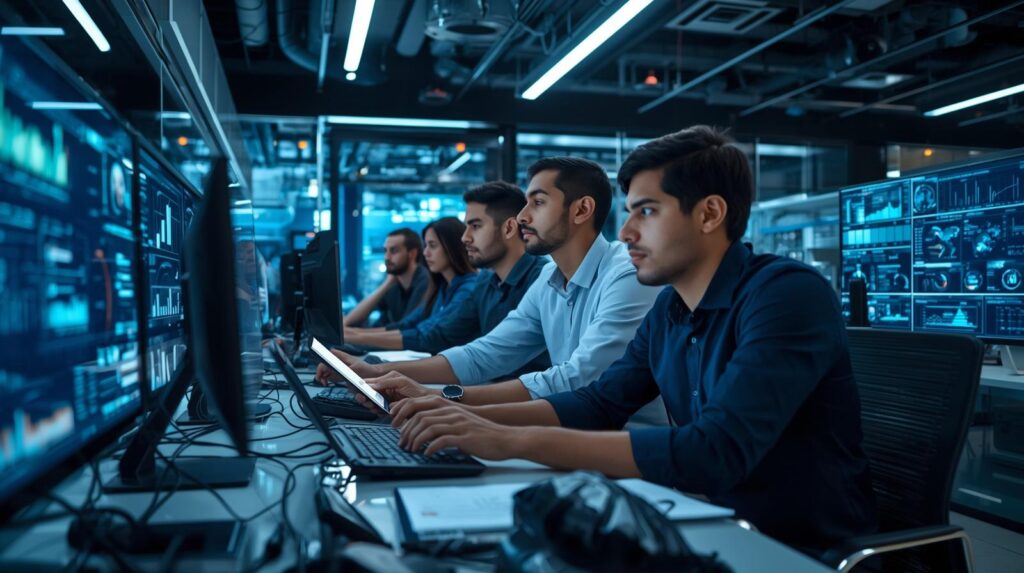 modern enterprise software architecture with AI integration layers